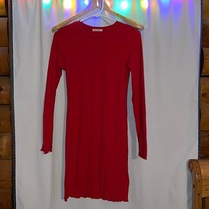 Long Sleeve Red Dress
